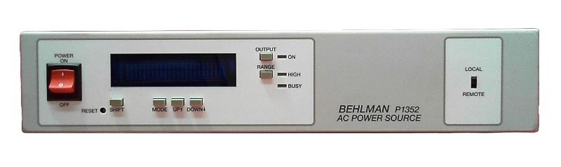 Behlman P1352 AC Power Source Frequency Converter, 1350VA