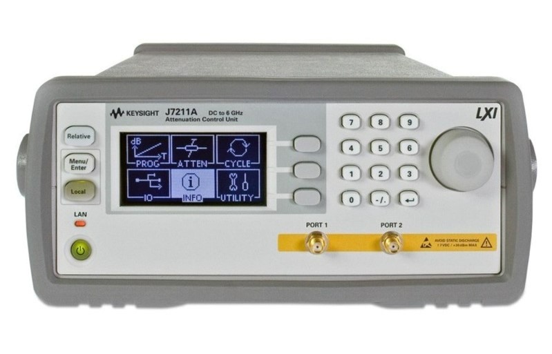 Keysight / Agilent J7211A Attenuation Control Unit, 6 GHz, 0 to 121 dB, 1 dB Steps