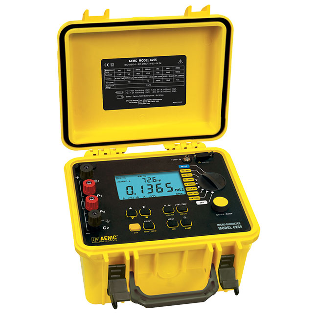 AEMC 6255 Micro-Ohmmeter, 10A