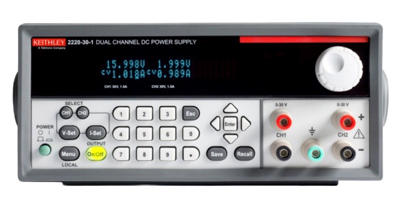 Keithley 2220-30-1 Programmable Dual Channel DC Power Supply, 30V, 1.5A