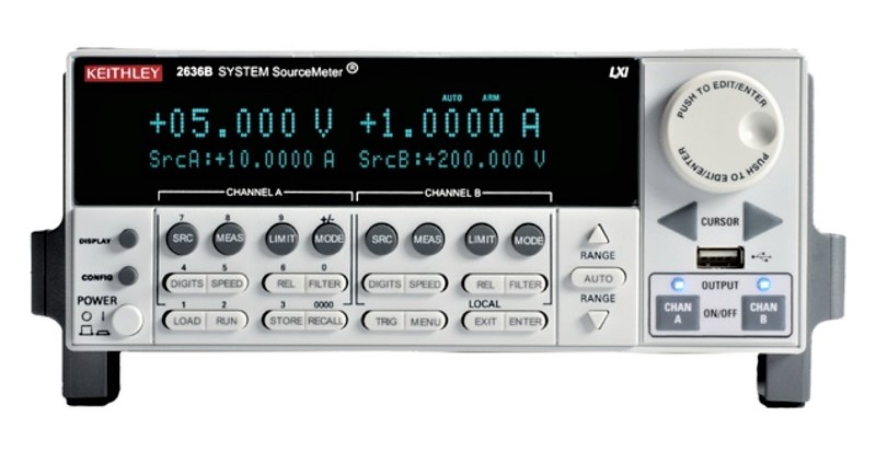 Keithley 2636B SourceMeter, 200V, 0.1fA / 100nV, 2 Ch., 10A Pulse