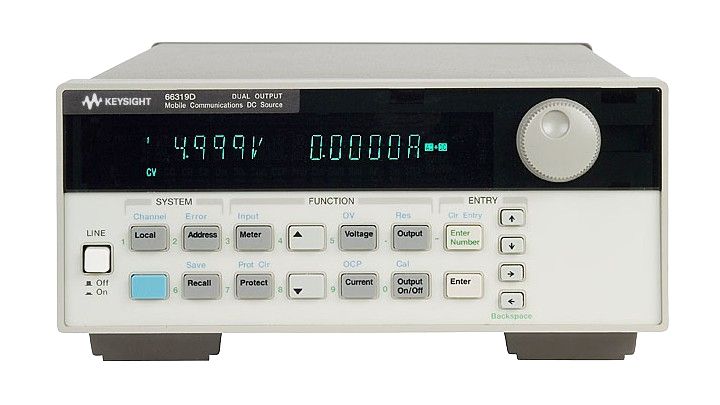 Keysight / Agilent 66319D Mobile Comm Power Supply, 15V, 3A w/ Battery Emulation, DVM