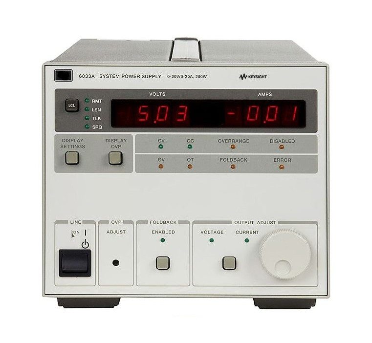 Keysight / Agilent 6033A Power Supply, 20V, 30A, 200W