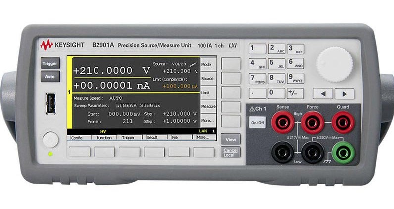 Keysight / Agilent B2901A Precision Source/Measure Unit, 1 Ch, 100 fA, 210 V, 3 A DC/10.5 A Pulse