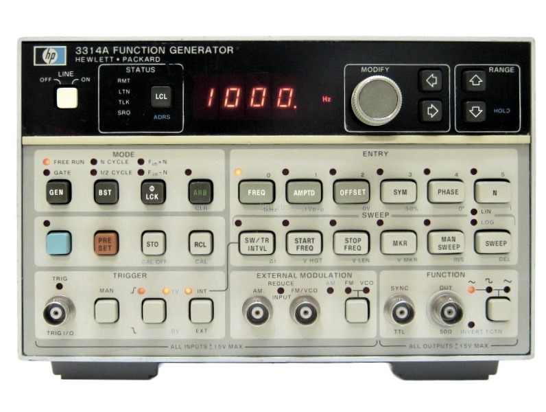 Keysight / Agilent 3314A Function Generator, .001 MHz - 19.99 MHz