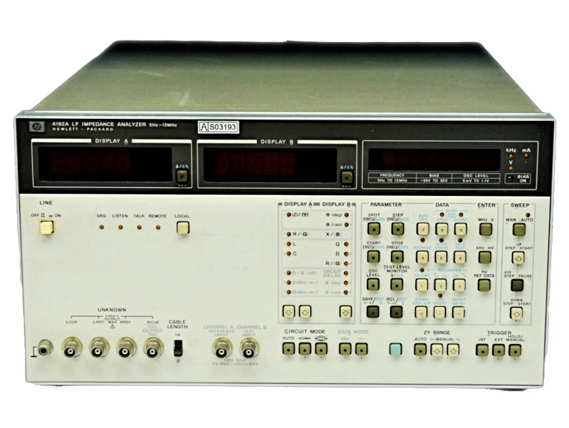 Keysight / Agilent 4192A LF Impedance Analyzer, 5 Hz - 13 MHz