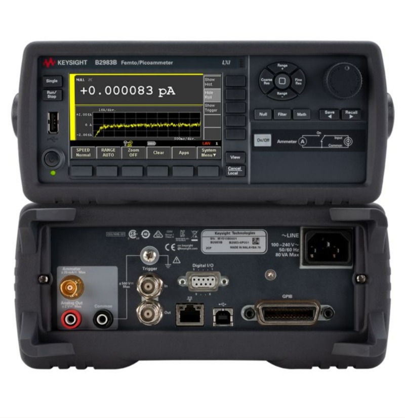 Keysight / Agilent B2983B Femto/Picoammeter, 0.01fA, Battery