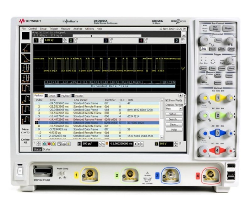 Keysight / Agilent DSO9064A Oscilloscope, 600 MHz, 4 Ch., 10 GSa/s