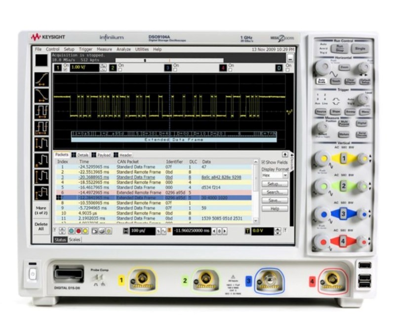 Keysight / Agilent DSO9104A Oscilloscope, 1 GHz, 4 Ch., 20 GSa/s