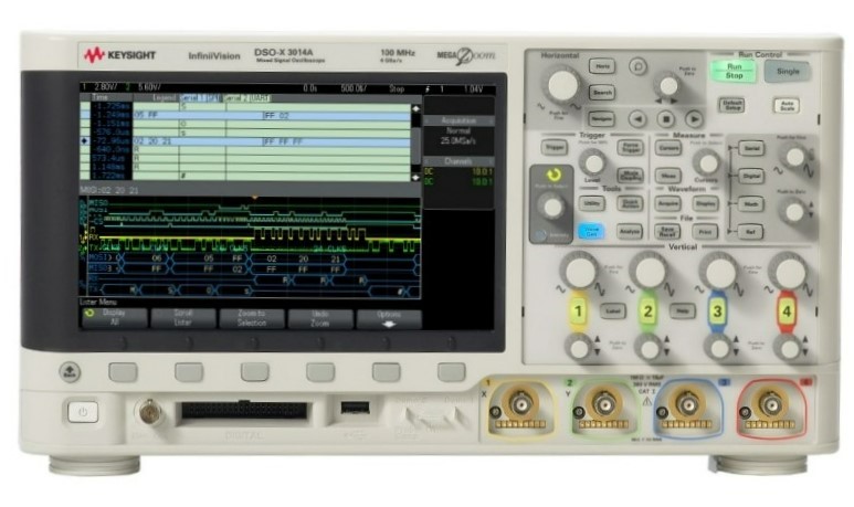 Keysight / Agilent DSOX3014A Oscilloscope, 100 MHz, 4 Chs.