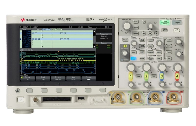 Keysight / Agilent DSOX3024A Oscilloscope, 200 MHz, 4 Ch.