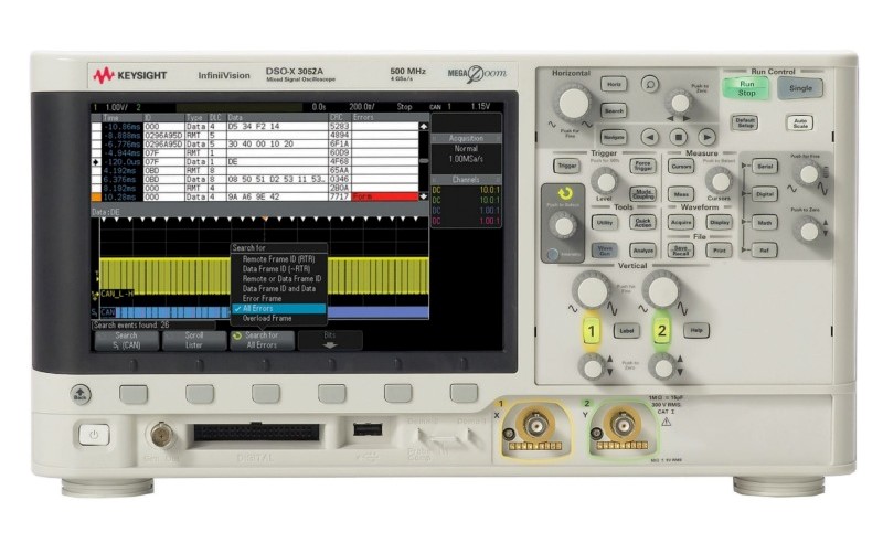 Keysight / Agilent DSOX3052A Oscilloscope, 500 MHz, 2 Ch.