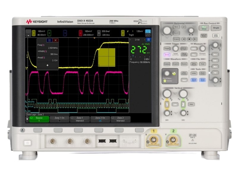 Keysight / Agilent DSOX4022A Oscilloscope, 200 MHz, 2 Chs.