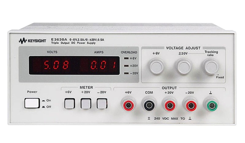 Keysight / Agilent E3630A Power Supply, Triple, 6V, 2.5A & (2x) 20V, 0.5A, 35W