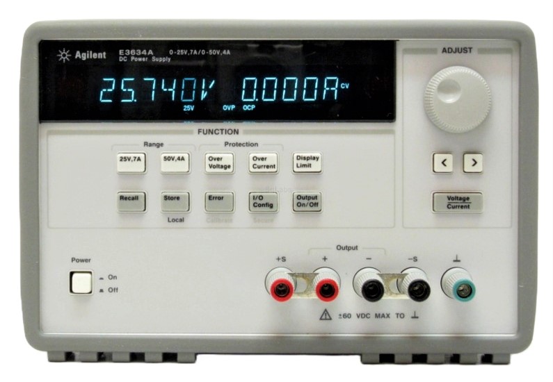 Keysight / Agilent E3634A Power Supply, 25V, 7A or 50V, 4A, 200W