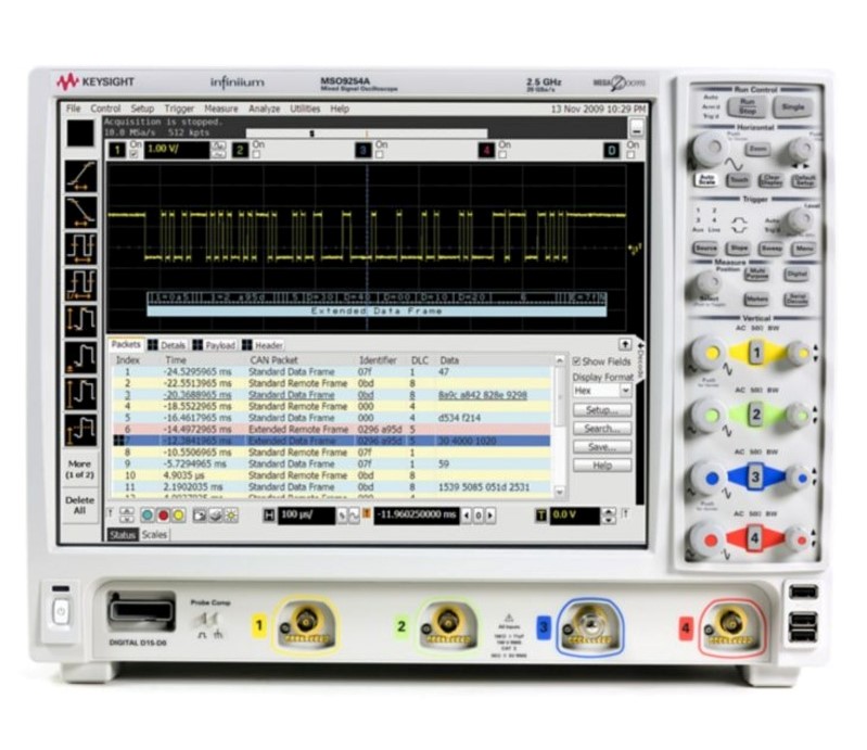 Keysight / Agilent MSO9254A Oscilloscope, 2.5 GHz, 4 + 16 Ch., 20 GSa/s