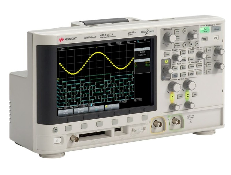 Keysight / Agilent MSOX2024A Mixed Signal Oscilloscope: 200 MHz, 4 Analog Plus 8 Digital Ch.