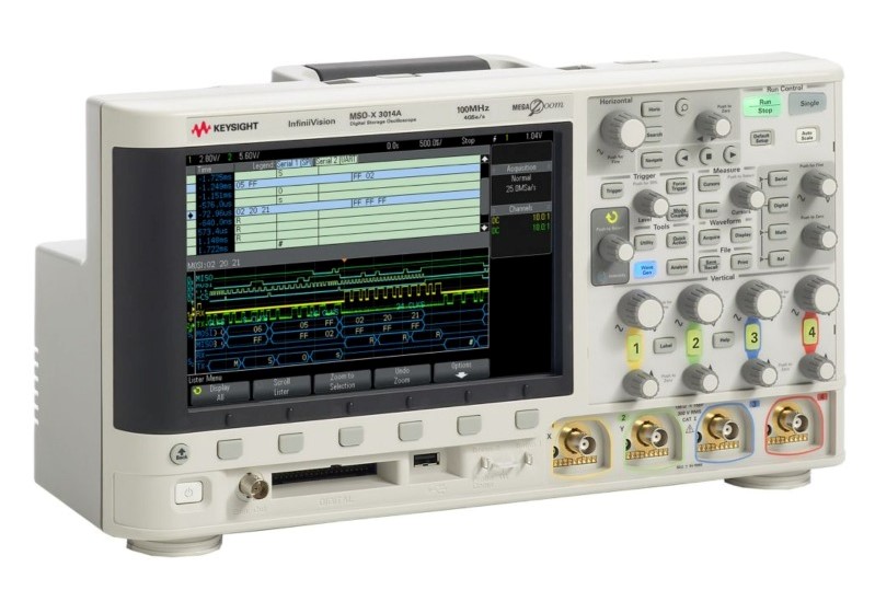 Keysight / Agilent MSOX3014A Oscilloscope, 100 MHz, 4 + 16 Chs., 4 GSa/s