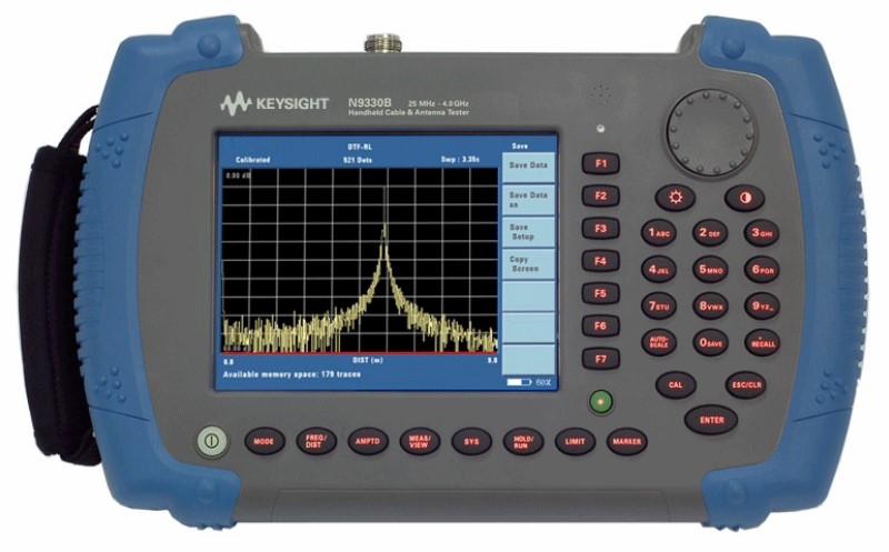 Keysight / Agilent N9330B Handheld Cable & Antenna Tester, 25MHz to 4GHz