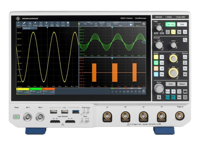 Rohde & Schwarz MXO 4 Oscilloscope, 200 MHz - 1.5 GHz, 4 channels