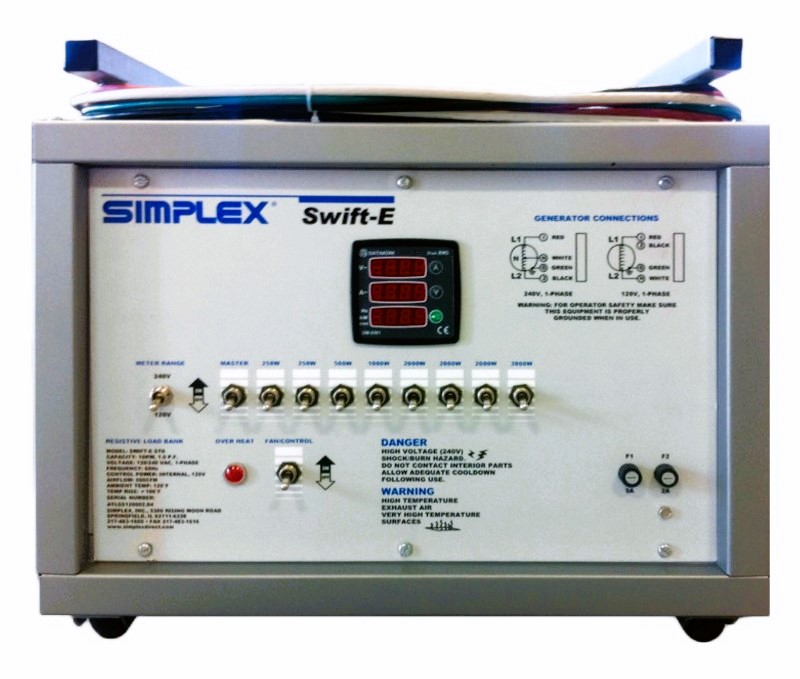 Simplex SWIFT-E Portable AC Load Bank, 10kW