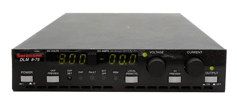 Sorensen DLM 8-75 DC Power Supply, 8V, 75A, 600W