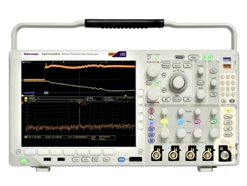 Tektronix MDO4104B-6 Mixed Domain Oscilloscope, 1 GHz, 4 + 16 ch., 5 GS/s, 6 GHz RF Ch.