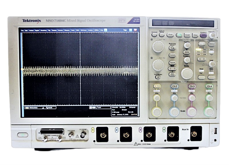 Tektronix MSO71604C Mixed Signal Oscilloscope, 16 GHz, 4 + 16 Ch., 100 GS/s