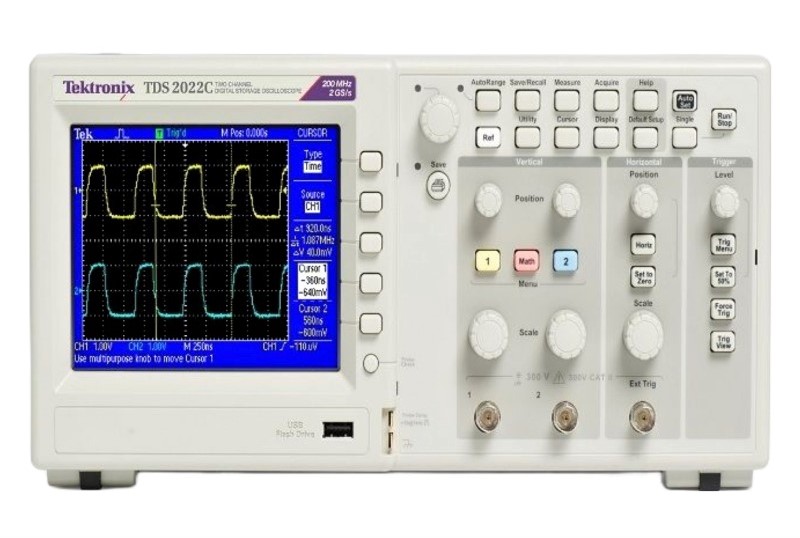 Tektronix TDS2022C Digital Storage Oscilloscope, 200 MHz, 2 Ch., 2 GS/s