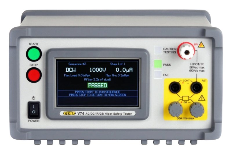 Vitrek V74 Electrical Safety Compliance Analyzer, 5 KV, AC/DC/IR/LR