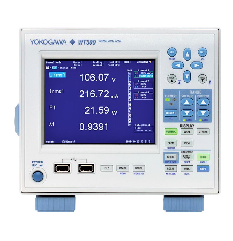 Yokogawa WT500 Power Analyzer, Single Phase and Three Phase